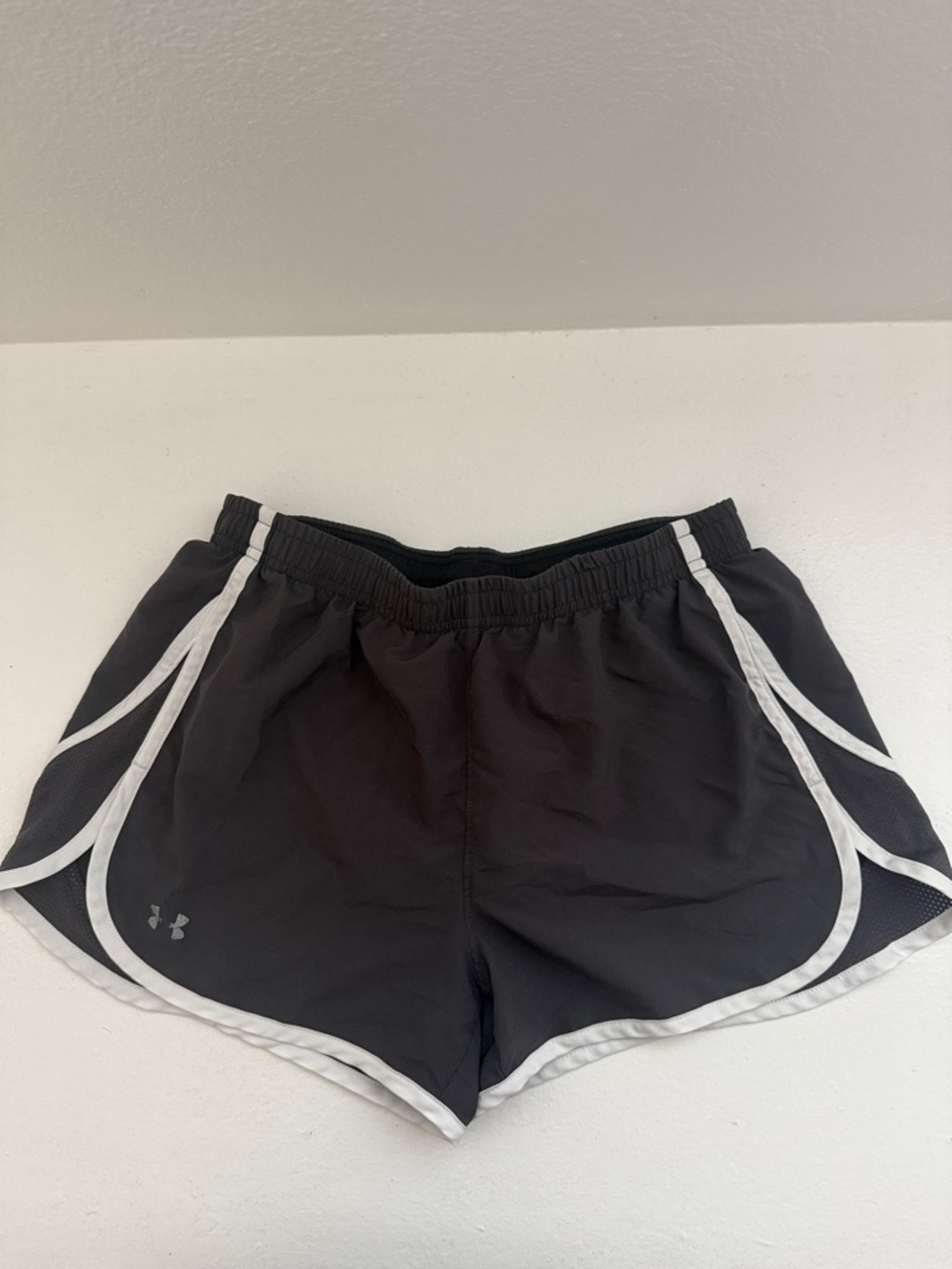 Under Armour Black Shorts with White Trim - Women's Athletic Shorts